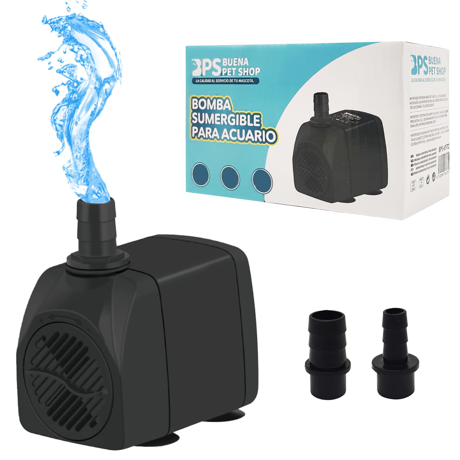 BPS Bomba Sumergible para Acuario Bomba Filtro para Pecera Submersible Pump Fish Tank (8W) BPS-6171