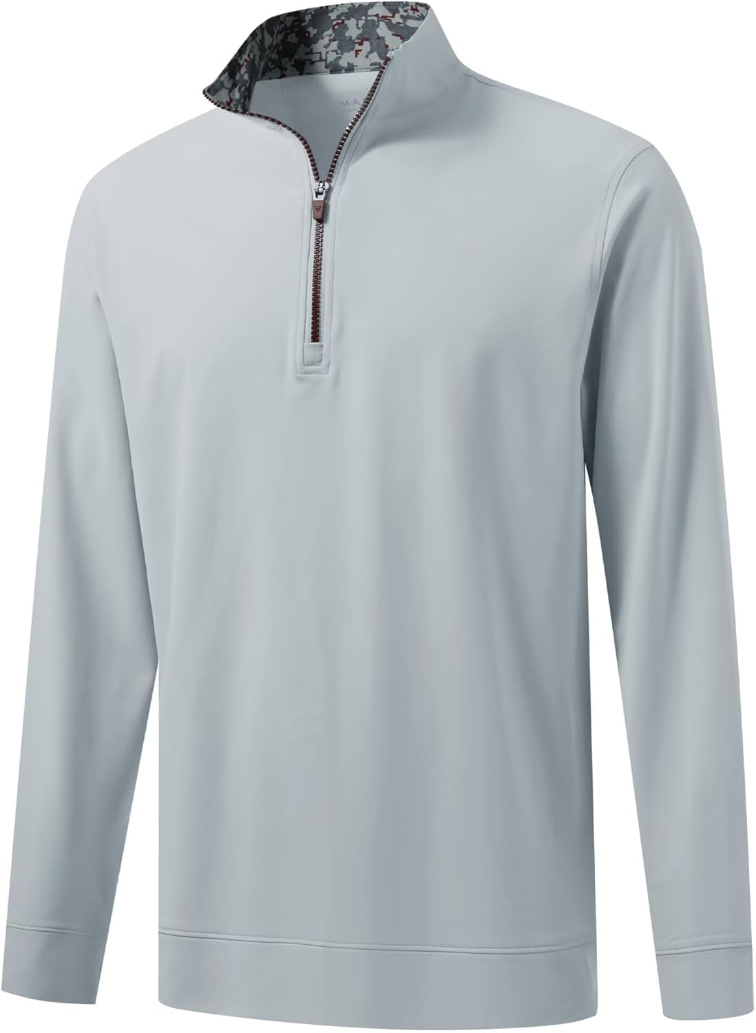 M MAELREG Men's Quarter Zip Pullover Lightweight Mock Neck Long Sleeve Midlayer Athletic Golf Half Zip Sweatshirt for Men