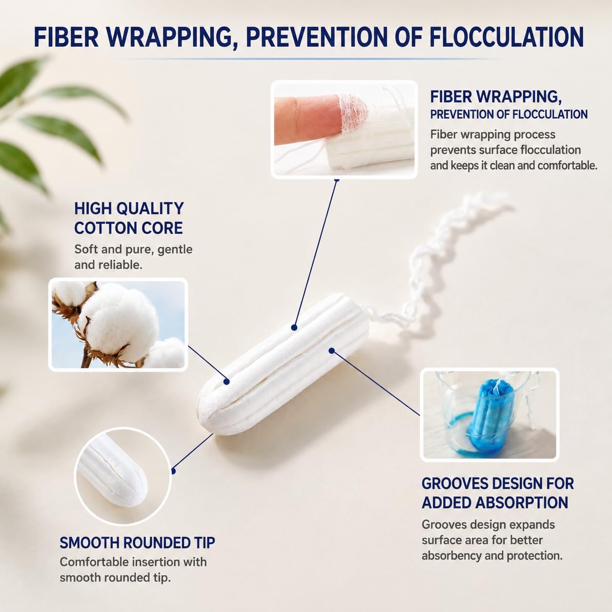 No Applicator Tampons Disposable 48ct (Regular) image 4