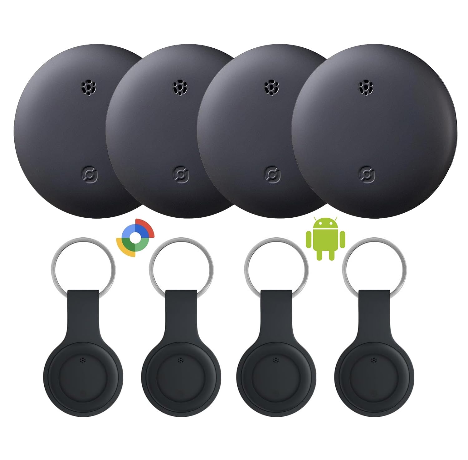 エアタグ 紛失防止タグ airtags (黒 4点セット) Amazon.co.jp: 【2025最新Google公式認証】エアタグ （4個セット