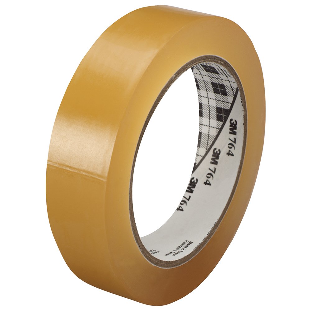3M Vinyl Tape 764, General Purpose, 1 in x 36 yd, Transparent, 1 Roll, Light Traffic Floor Marking Tape, Social Distancing, Color Coding, Safety, Bundling