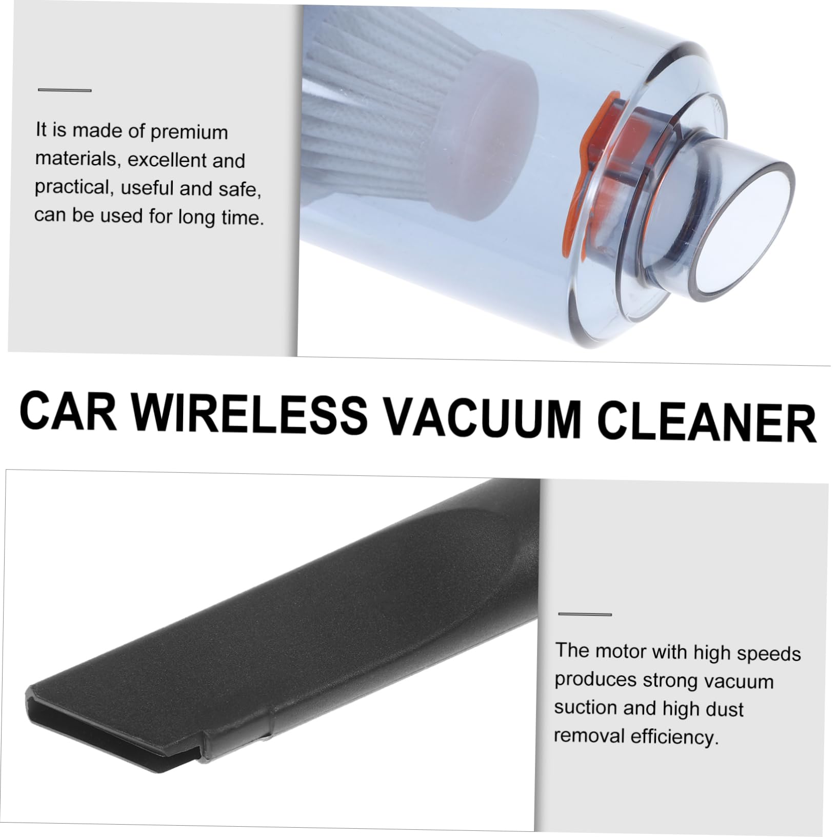 PRETYZOOM 1Set Cordless Handheld Car Vacuum Cleaner Portable Vehicle Cleaner with Strong Suction Power Lightweight Design for Home Car Use for Dust Debris Removal
