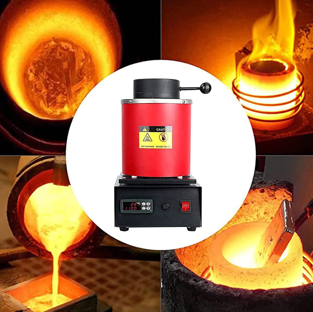 Forno Fusione Oro E Metalli | Digitale Fino A 2102°F Con Crogiolo - Foto 9