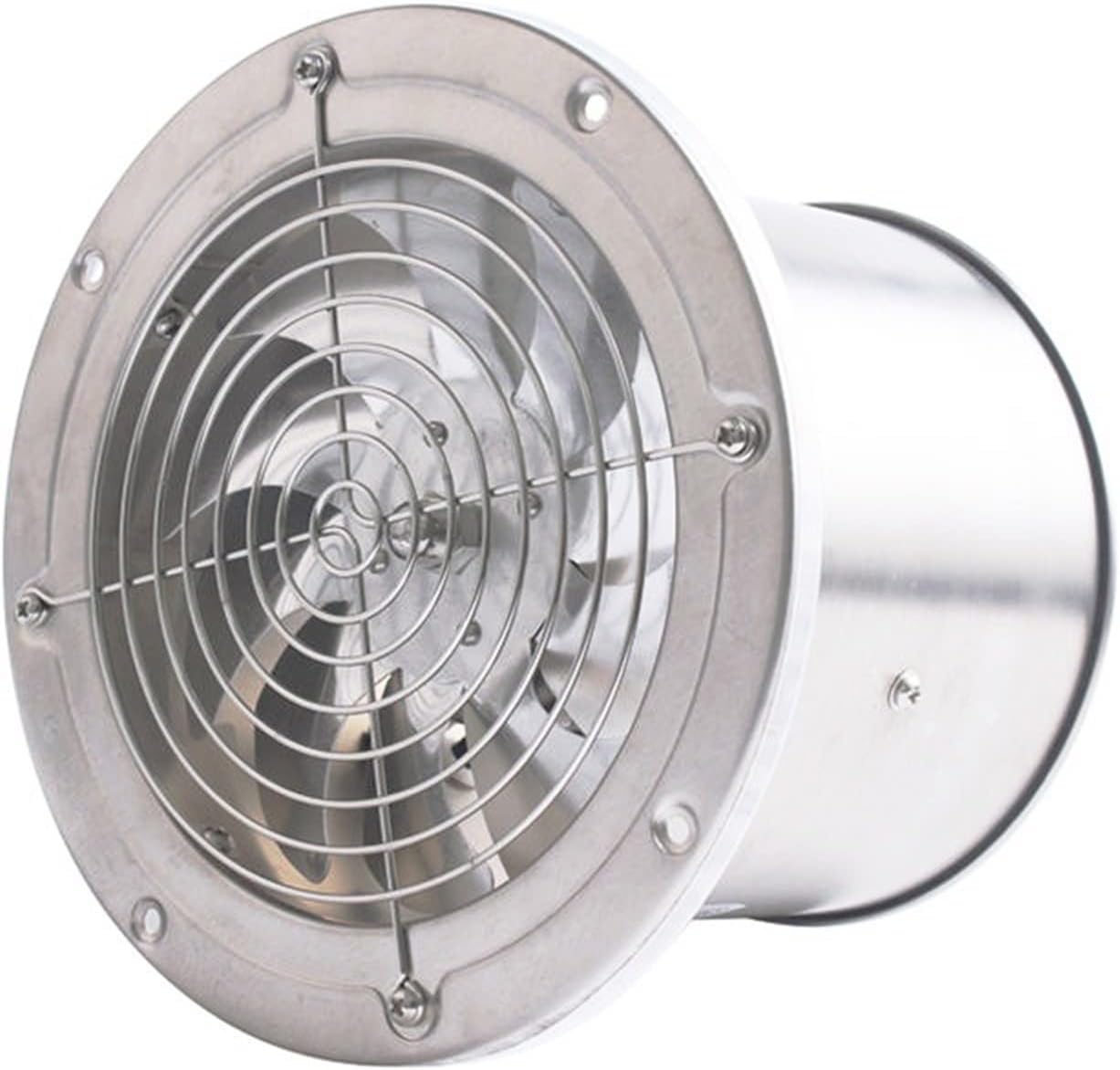 Ventilation Fan 6 Inch Exhausted Fans Hight Speed Air Extractor Fans with Cover Home Toilet Kitchen Bathroom Hanging Wall Window Glass Ventilator，45W ventilating Fan(Color:with Cover)