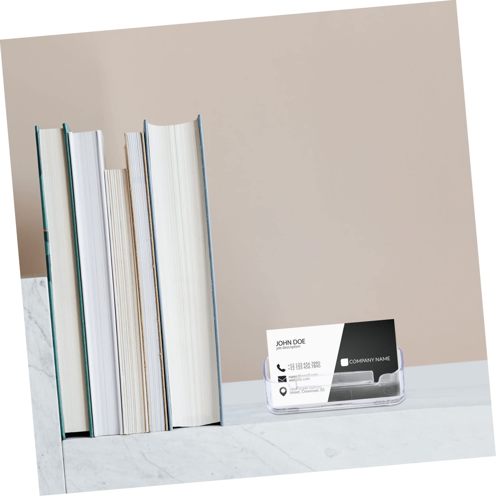 Acryl Prospektständer A4 2 Stück mit 4 Kartenfächern | Transparentes Ablagefach, 1 Satz mit 6 Stück, für Broschüren und Bücher