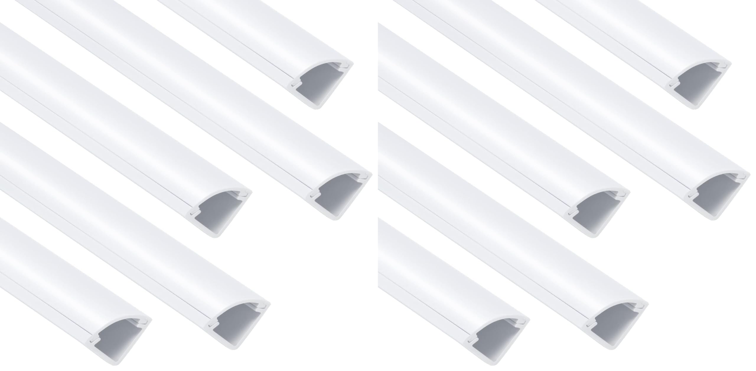 ZhiYo Corner Cable Hider for 1 Cord, Hide Wires on Wall Corner, 85in, White (Pack of 2)