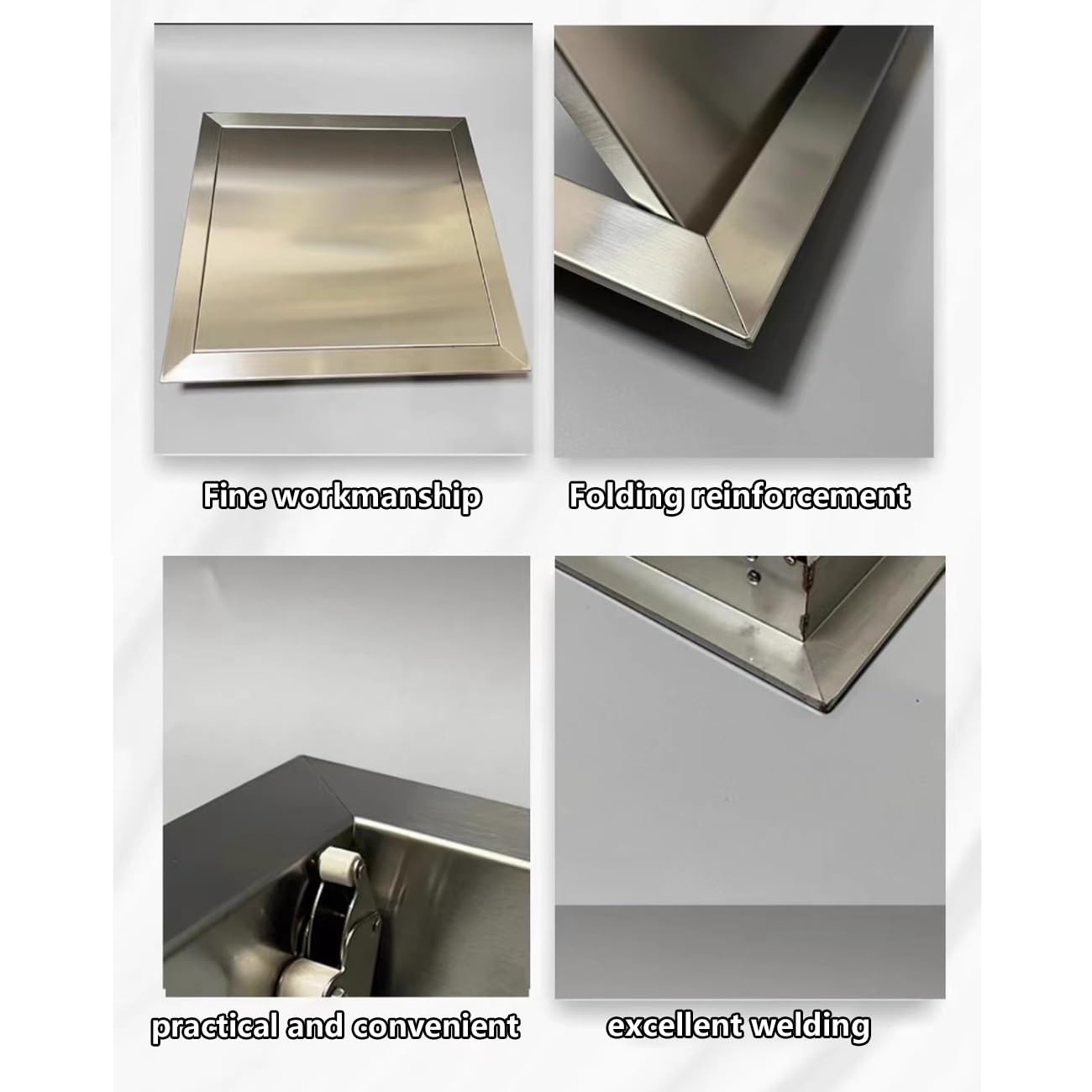 Edelstahl-Zugangsplatte für Sanitärinstallationen, langlebige Inspektionstür mit Schlossschlüssel für den privaten und gewerblichen Gebrauch, verdicktes Design für einfachen Zugang