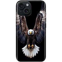 Apple iPhone 13 ile Uyumlu  anl  Kartal Temal  Desenli Darbe Emici Silikon K l f