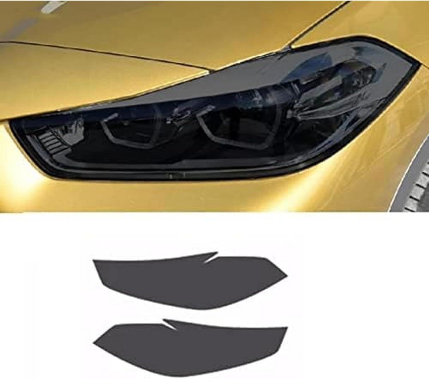 SamLng Car Front Light Film for BMW X2 F39 2017-2020 Car Headlight Protective Film Front Light Transparent Blackened TPU Sticker Car Headlight Protective Film