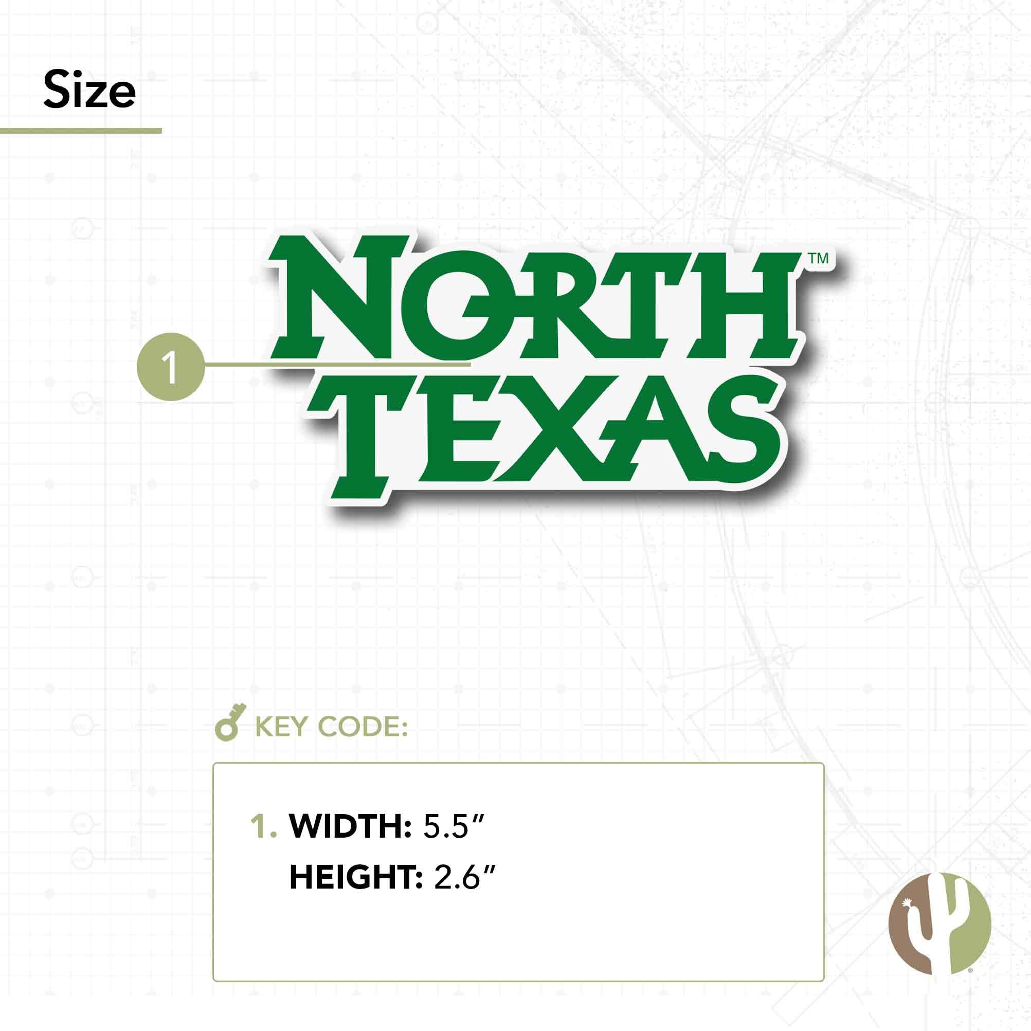 Snapklik.com : Desert Cactus University Of North Texas Sticker UNT Mean ...