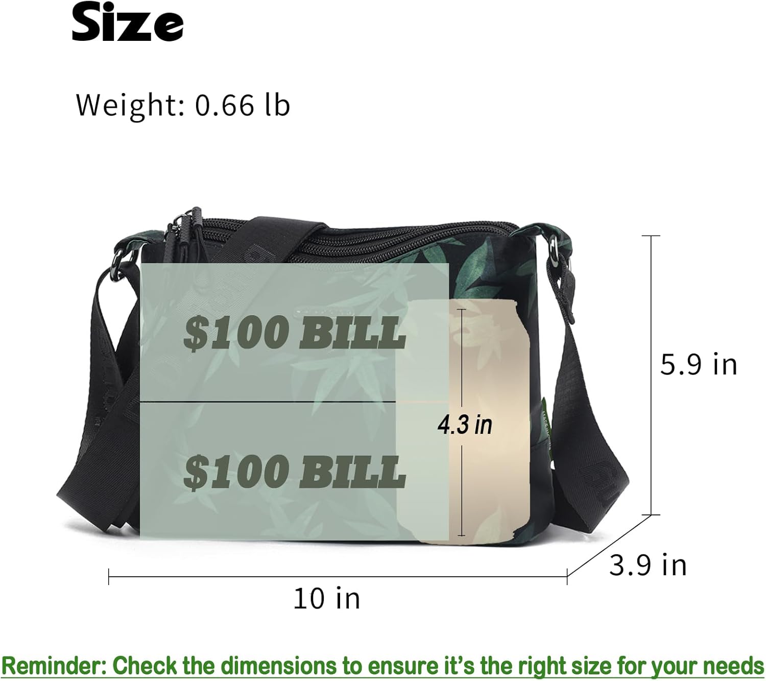 Eslcorri Crossbody Bags for Women, Small Shoulder Bag Nylon Simple Purse with Zipper, Lightweight Casual Mini Purse - Image 4