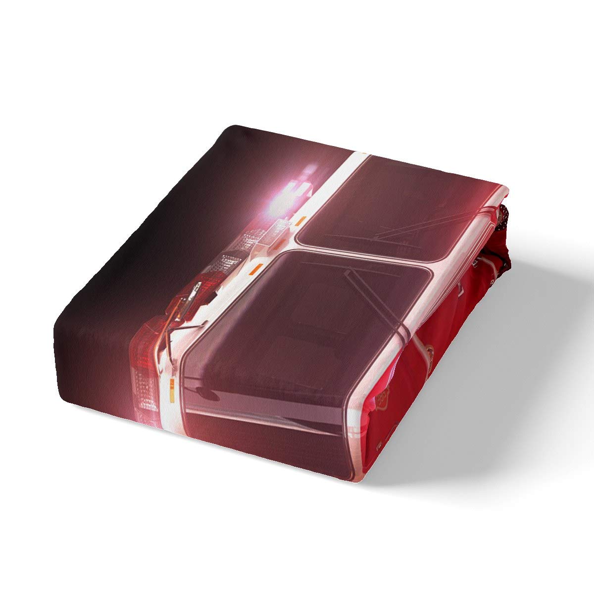 Feelyou Fire Truck Duvet Cover Fire Emergency Rescue Bedding Set for Kids Boys Girls Vehicle Transportation Comforter Cover Firefighter Bedspread Cover with 1 Pillowcase 2Pcs Twin Size