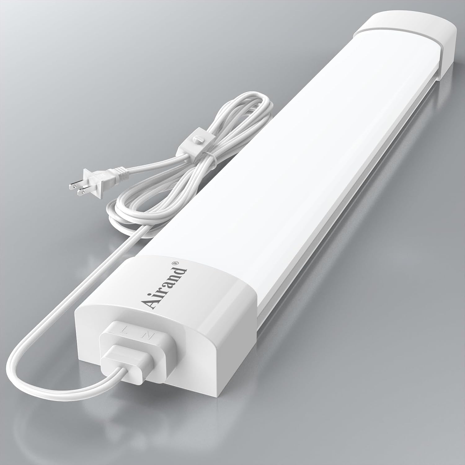 LED Ceiling Light with Plug, 5000k LED Tube Lights with plug 16W Plug in Ceiling Lights Fixture Linkable Led Closet Lights with NO/Off Switch for