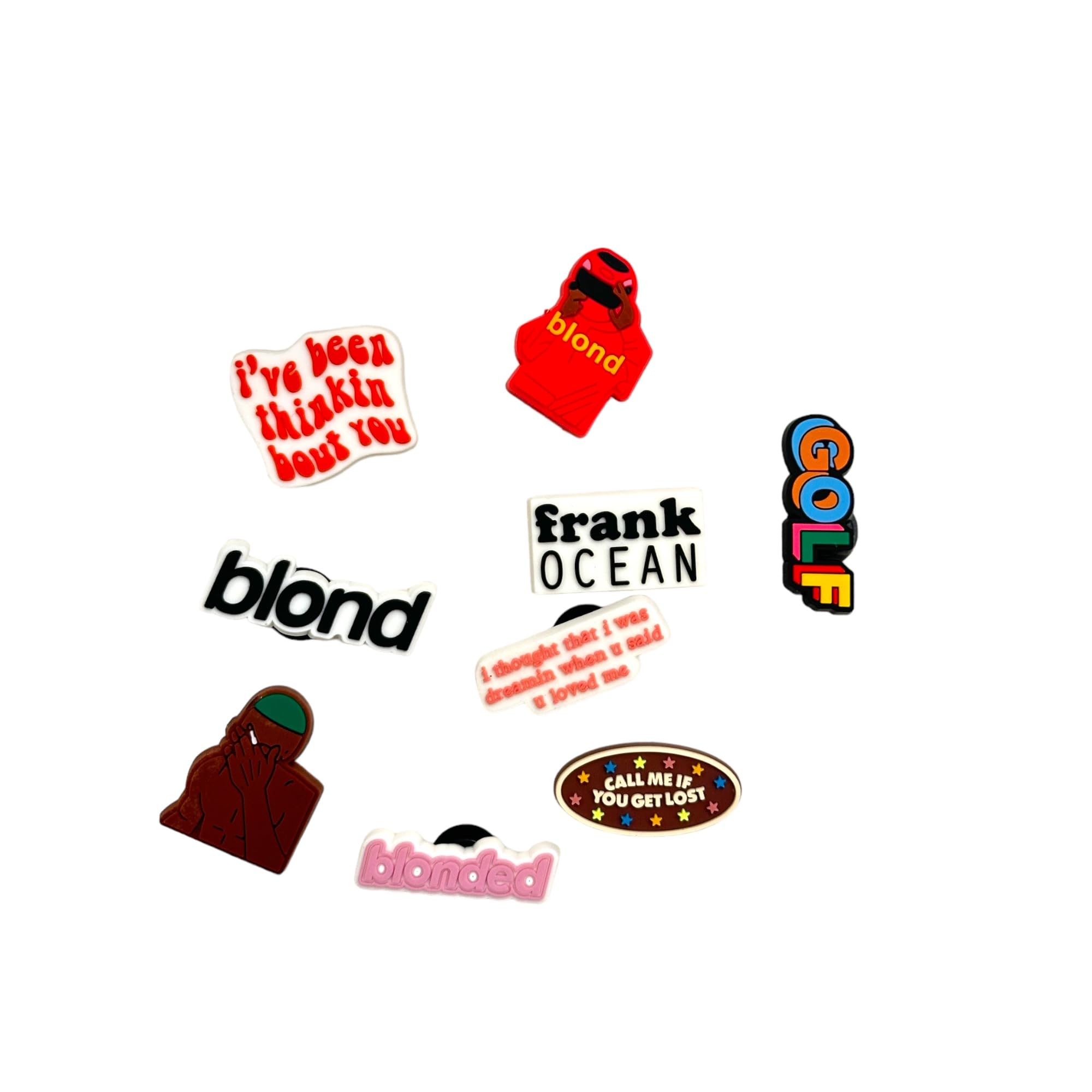 ONDEMAND GLOBAL9PC Singer Shoe Charms Compatible with Crocs Frank Music Fans Blond Thinking About You