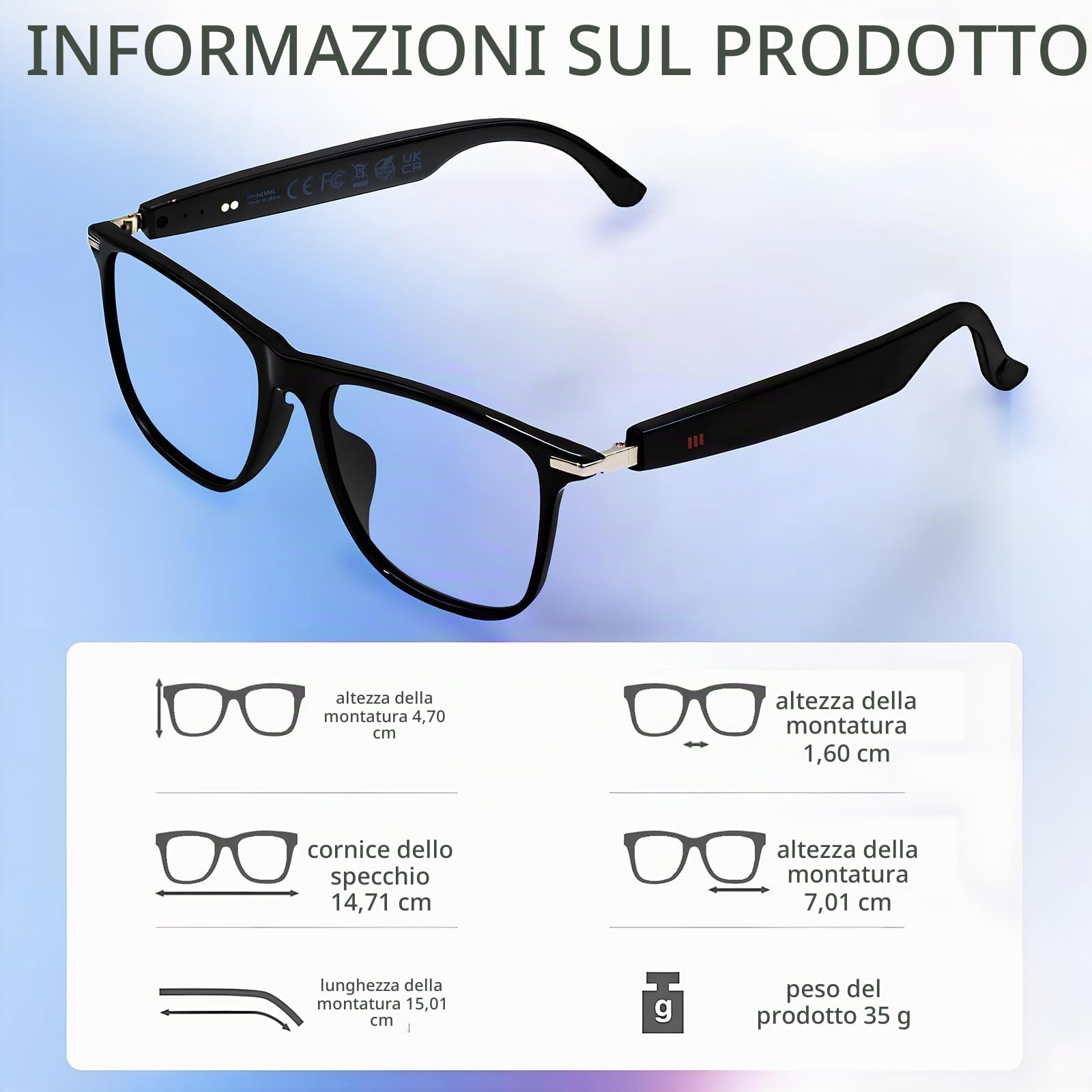 Occhiali Smart Traduttore AI, Lenti Fotocromatiche, Occhiali da Bluetooth Sole Polarizzati con Interpretazione Simultanea, Traduttore Vocale per Uomini e Donne,110+ Languages
