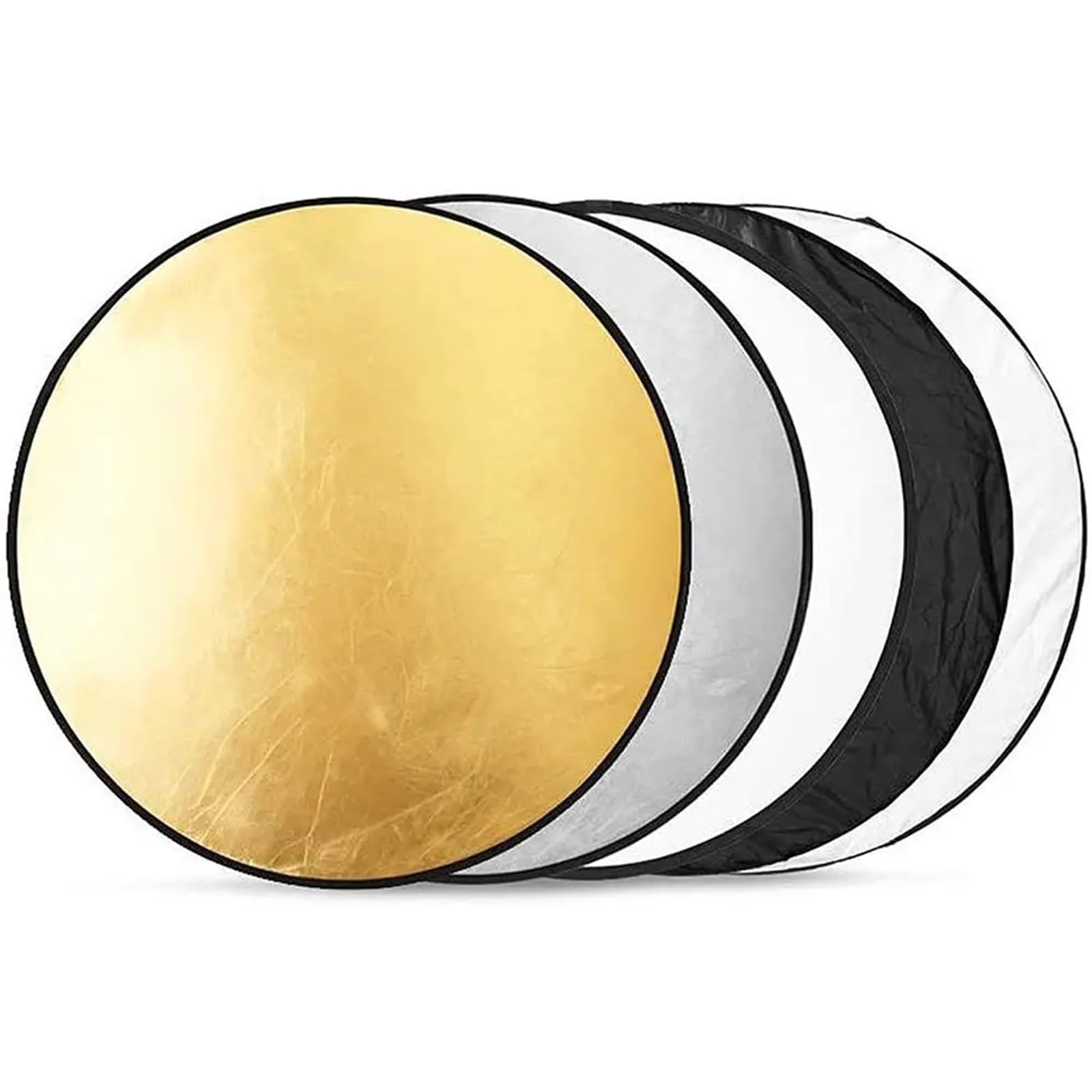 Fotografía Reflector Reflector de fotografía Redondo Plegable portátil 5 en 1, difusor de luz for Estudio fotográfico, Disco múltiple for Exteriores(110cm)