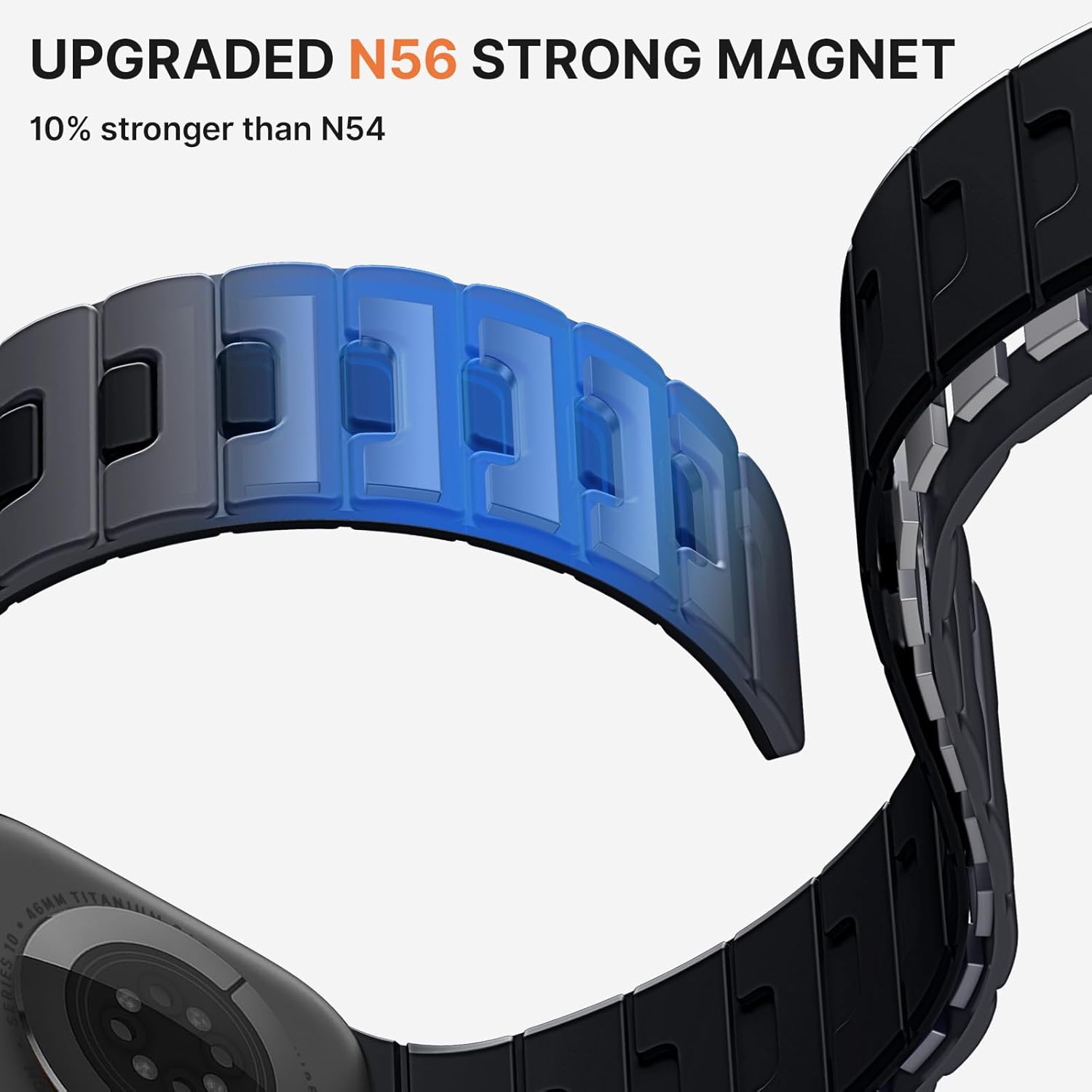 Bandletic Compatible with Apple Watch Ultra 2 Band Men Women, Dual-Sided Reversible Magnetic Silicone Soft Strap for iWatch 49mm(Ultra 3/2/1),46mm(11/10),45mm(9/8/7),44mm(SE3/SE2/SE/6/5/4),42mm(3/2/1)