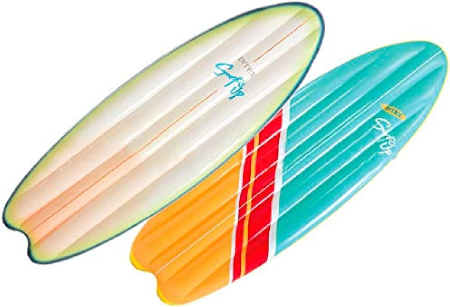 Intex Surf's Up Vintage and High Wave Surfboard Inflatable Mats with Fiber-Tech Construction 70" X 27"