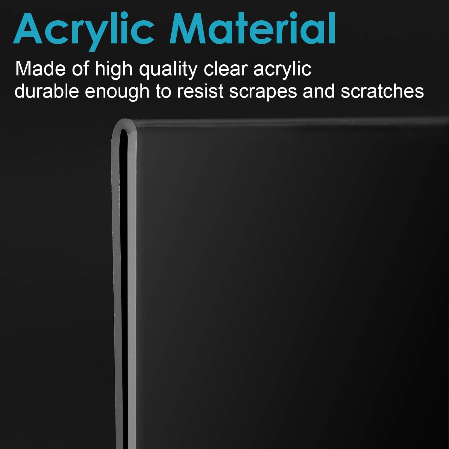 MaxGear Acrylic Sign Holder 8.5 x 11 inches 6 Pack, Clear Table Top Ad Paper Display Stand Double Sided Picture Frame, Upright Menu Holder Plastic Sign Holders for Office, Store, Restaurants : Office Products