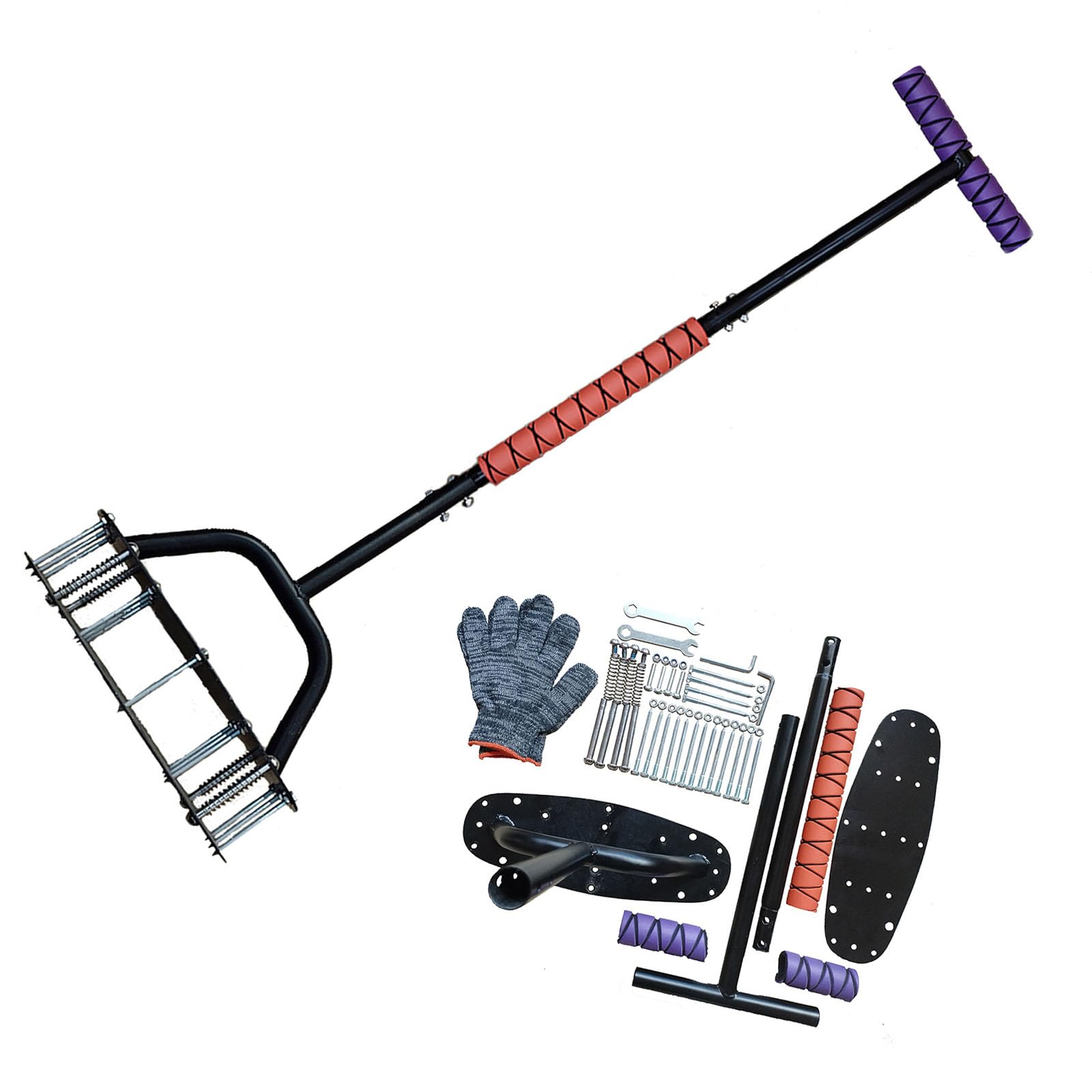 Lasting Manual Grass Aerator with 31.5cm Foot Plate and 8.3cm Penetration Points for Healthier Yards Rust Proof Soil Breaker
