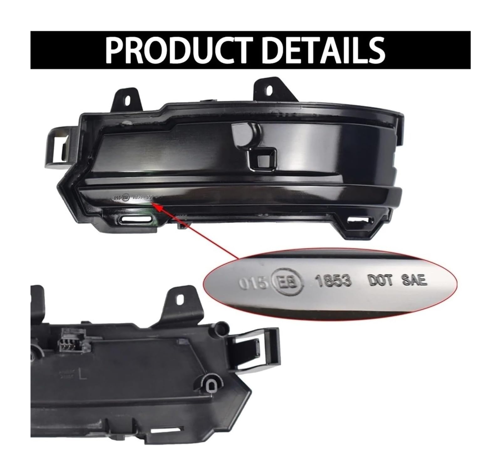 Clignotant voiture Pour Jaguar Pour F-Pace Pour E-Pace Clignotant Dynamique À LED Indicateur Rétroviseur