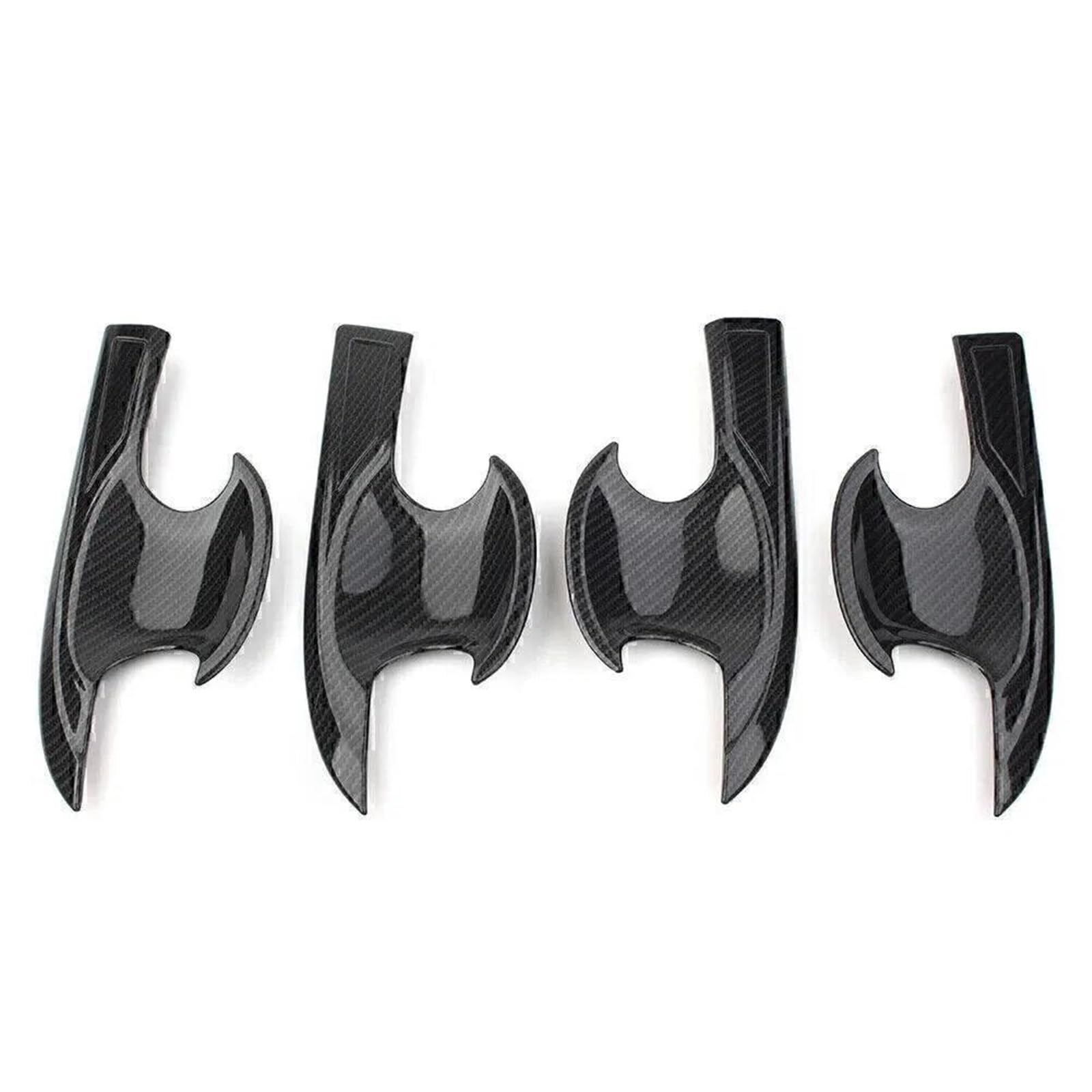 YUEYZHK 4PCS for Civic 10th Gen 2016 2017 2018 2019 2020 2021 ABS Exterior Door Handle Bowl Cover Trims Car Accessories(Carbon Fiber Black)