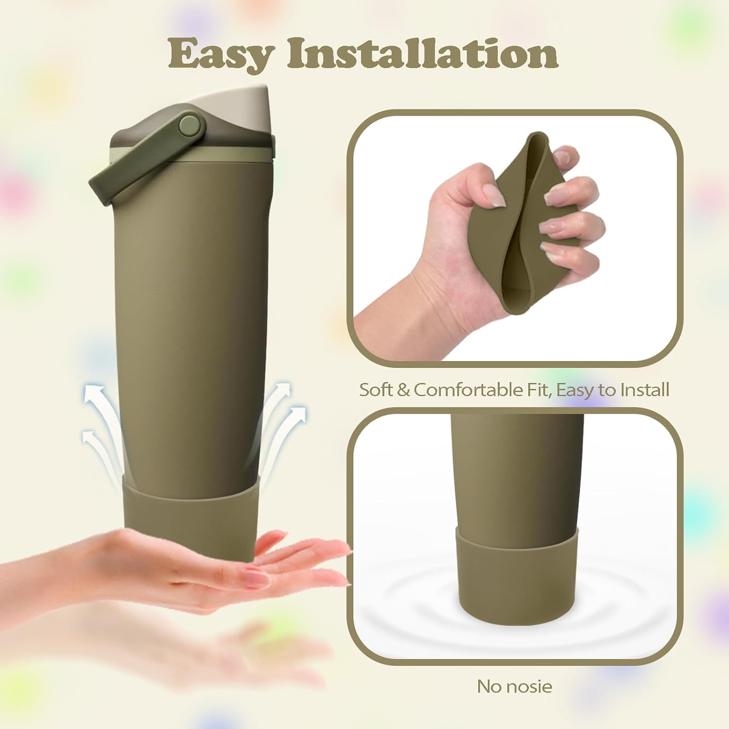 Silicone Boot for Owala 30oz & 40oz FreeSip Sway Bottles & Tumblers - Non-Slip, Scratch-Resistant, Stability Enhancer, Available in 12 Colors (Off Road) image 4