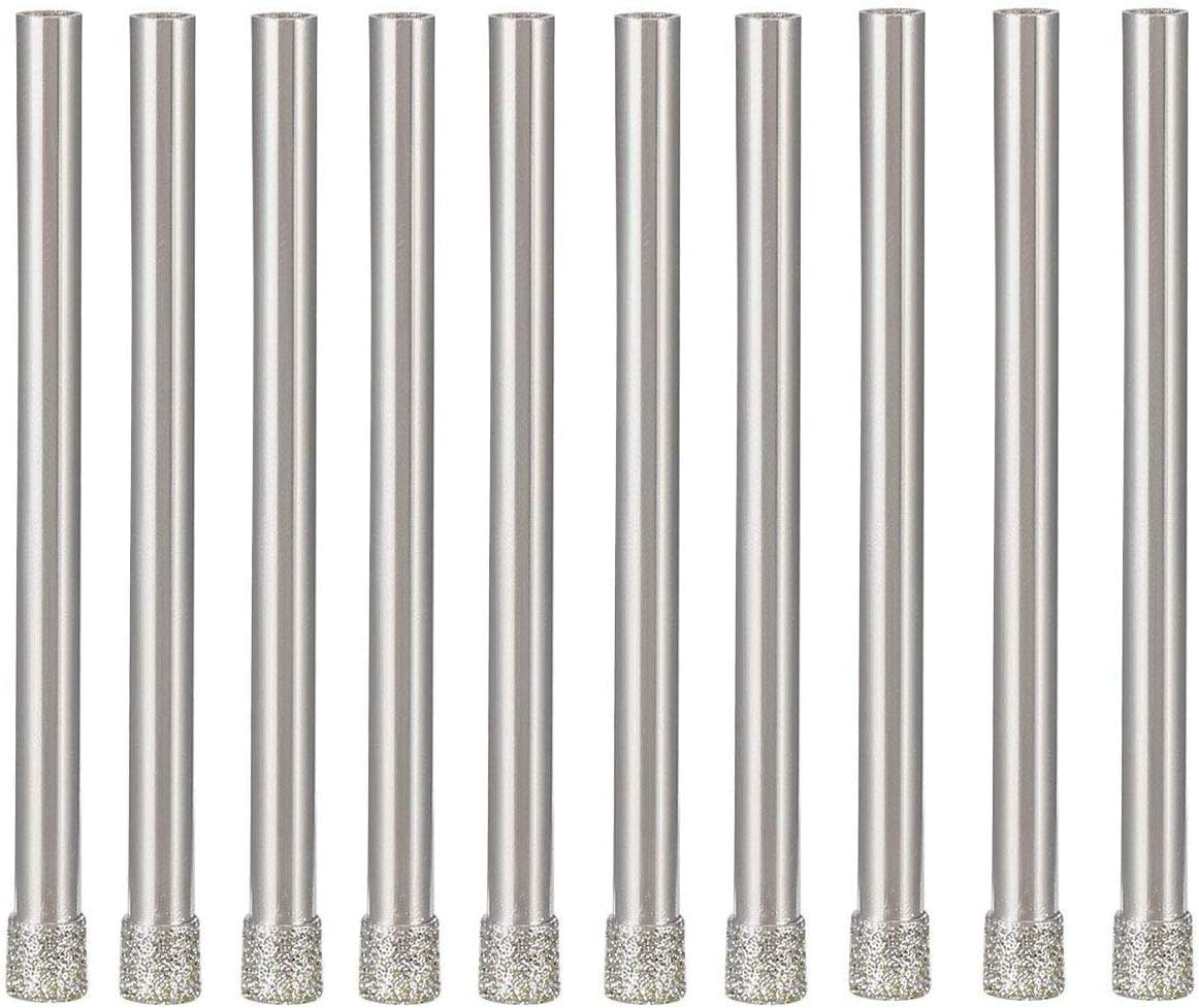 See full amazon price history chart for UPTODATETOOLS 10 Pcs 4mm/0.16inch Diamond Drill Bit Tile Hole Saw Coated Hollow Core Remover Tool for Glass Granite Ceramic Mable Porcelain (4mm/0.16inch) UPTODATETOOLS 10 Pcs 4mm/0.16inch Diamond Drill Bit Tile Hole Saw Coated Hollow Core Remover Tool for Glass Granite Ceramic Mable Porcelain (4mm/0.16inch) (B0D25LDGNJ) Amazon Price History, Amazon Price Tracker