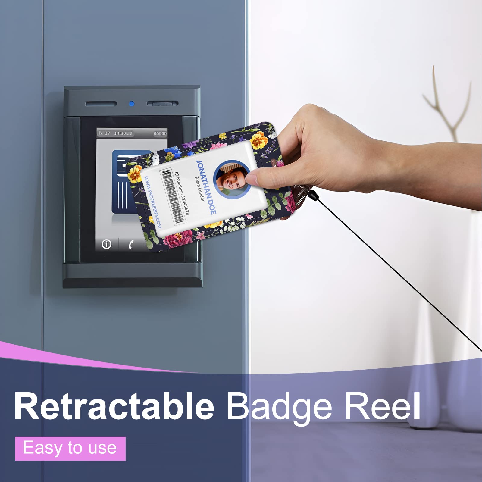OffiEase Retractable Lanyard with ID Card Badge Holder - Image 3