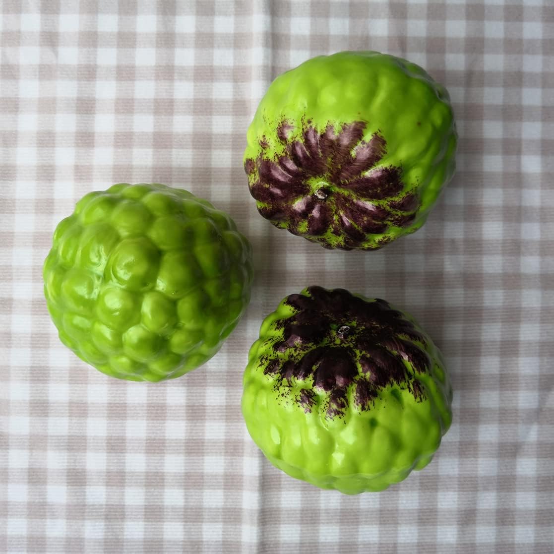 Zzooi 3PCS Artificial High Simulation Annona Squamosa Artificial Custard Apples
