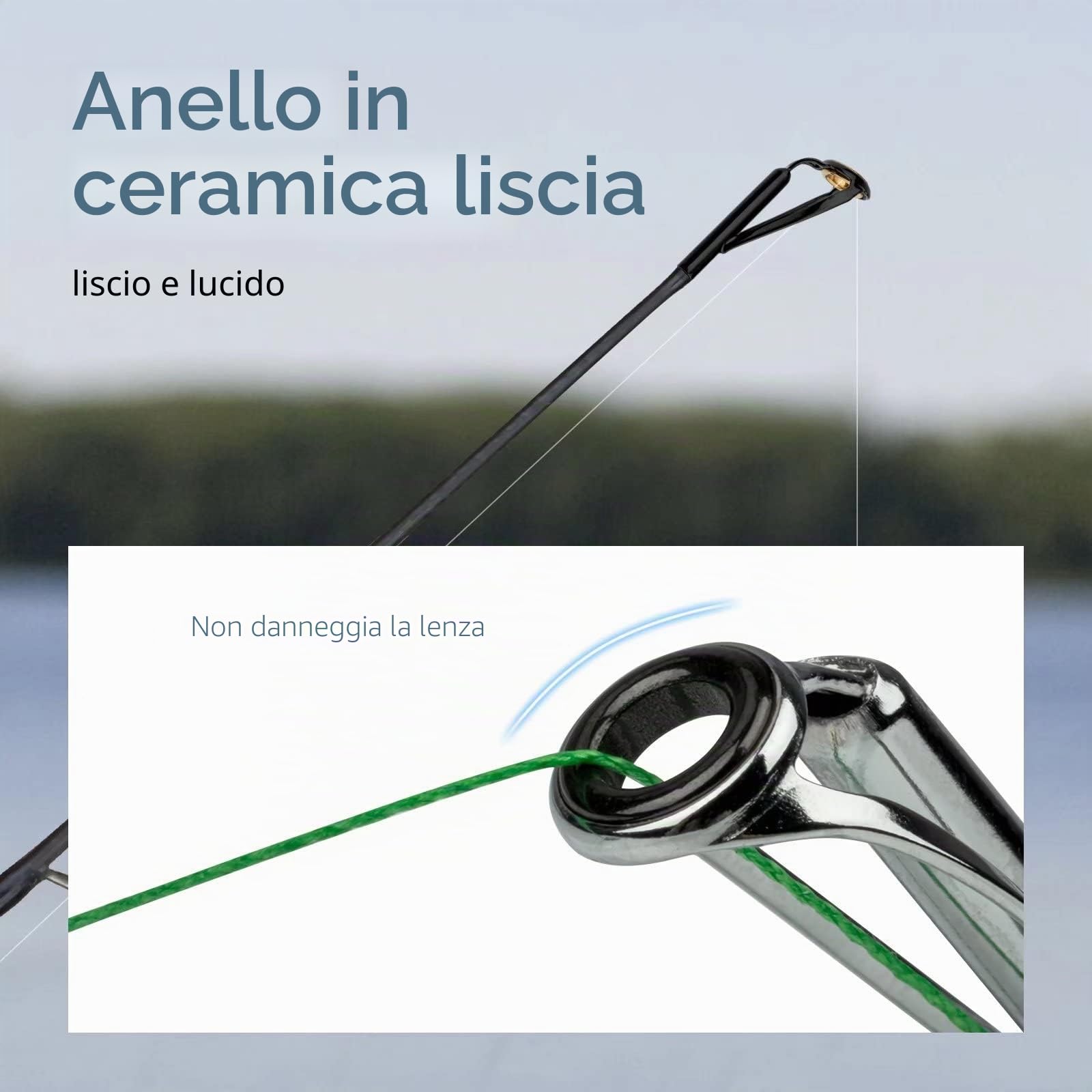 THKFISH Anelli Canna da Pesca Kit di Riparazione per canne da Pesca Punte per canne da pesca a mosca Kit di sostituzione senza telaio 70 Pezzi,10 taglie