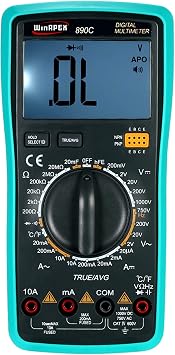 Jadeshay Digital Multimeter High Precision NCV True RMS DC/AC Voltage Meter Capacitance Diode Tester VC890C