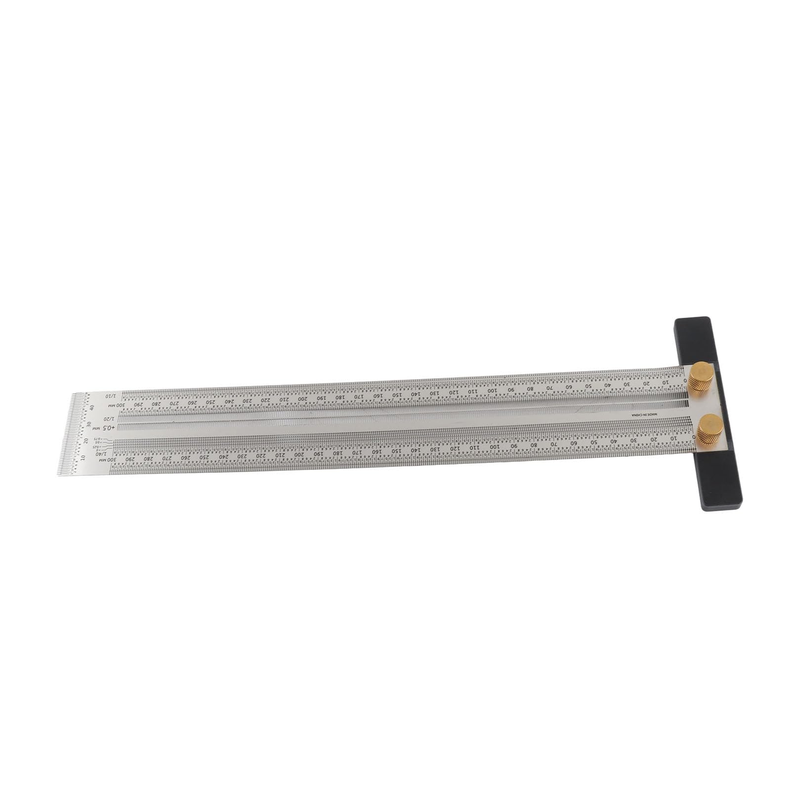 TOPINCN Règle de Ligne en Acier Inoxydable, échelle de Type T Durable, Règle de Traçage Précise pour Fournitures Industrielles 300mm pour les Amateurs de Bricolage