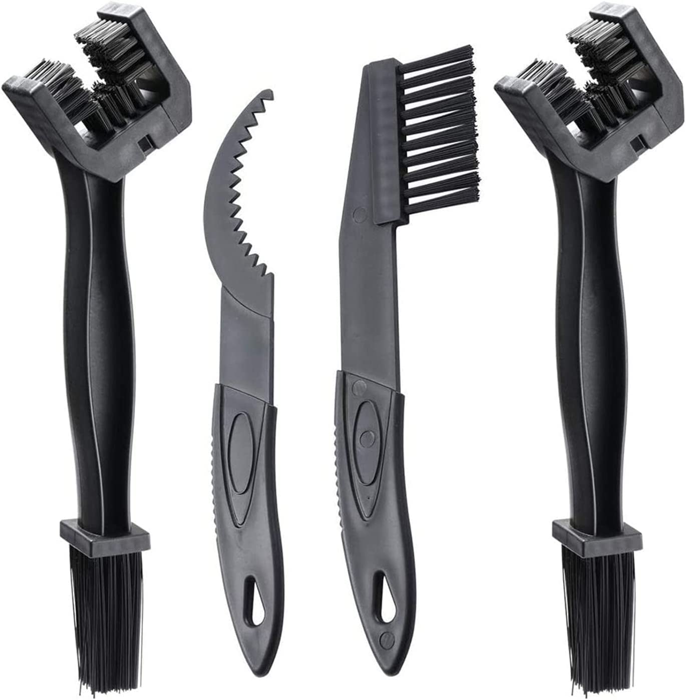 Nylon Bicycle Chain Cleaner Brush kit MTB 3 IN 1 Durable Bicycle Chain Gears Maintenance KIT, Scrubber Gear Brush Tool 4pc SET