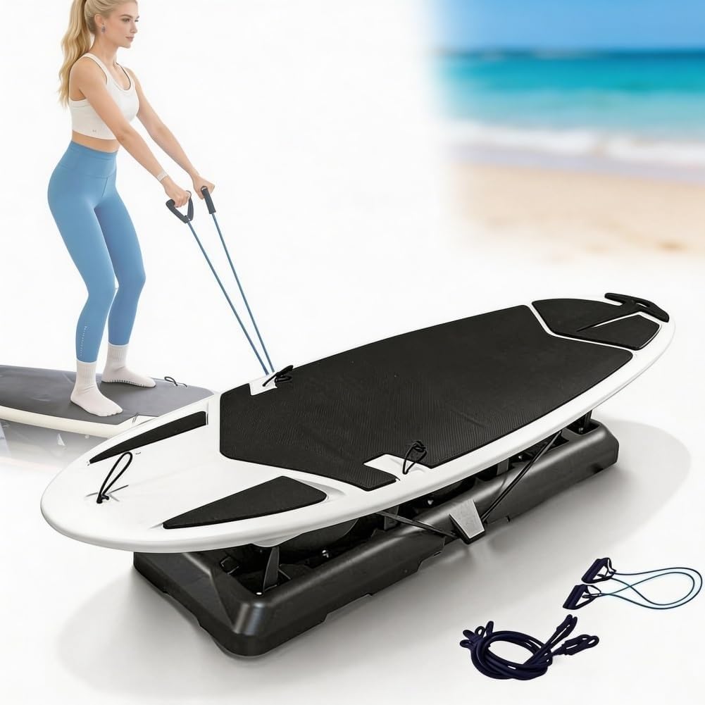 Máquina de Surf y Tabla de Balance para Rehabilitación - Equipo de Equilibrio para Adultos y Niños, Accesorio de Yoga y Gimnasio para Fortalecer Tobillos