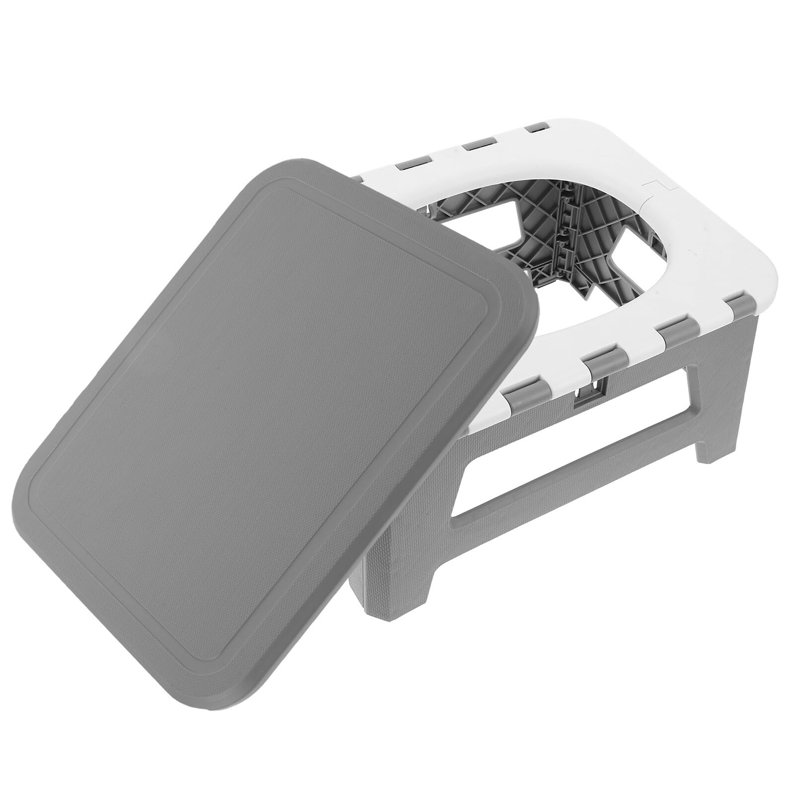 PRETYZOOM Taburete Plegable Portátil para Camping Inodoro Plegable Compacto para Adultos Diseño Discreto y Estable para Emergencias y Viajes al Aire Color Gris Pequeño