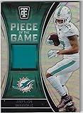 Jaylen Waddle Piece of the Game Game Used Jersey Relic Memorablia Special Insert Collectible Football Card - 2025 Totally Certified Football Card #POTG-JWE (Dolphins)