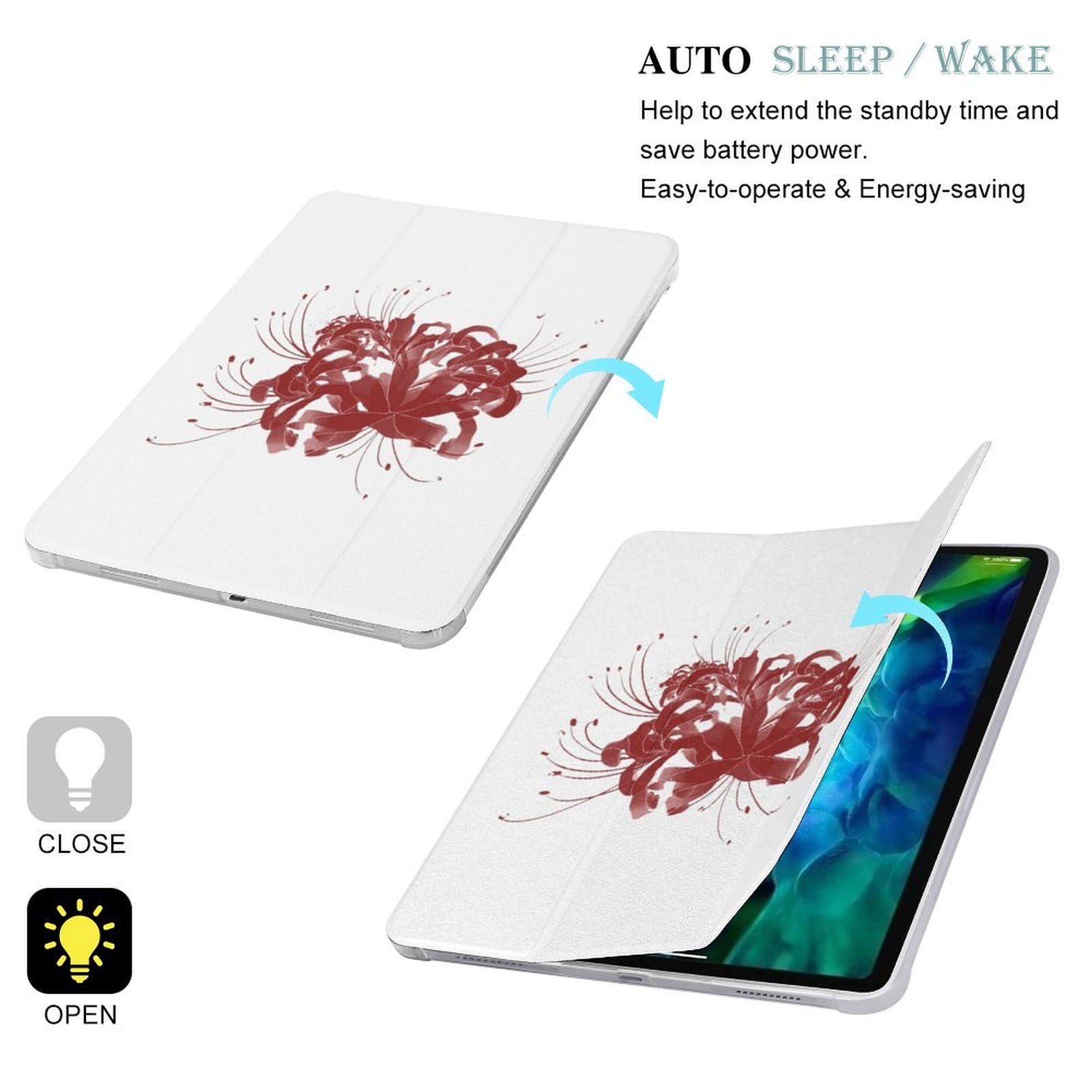 Amazon.co.jp: iPad Pro 2021 (12.9in)ケース 彼岸花 花柄 アイパッド