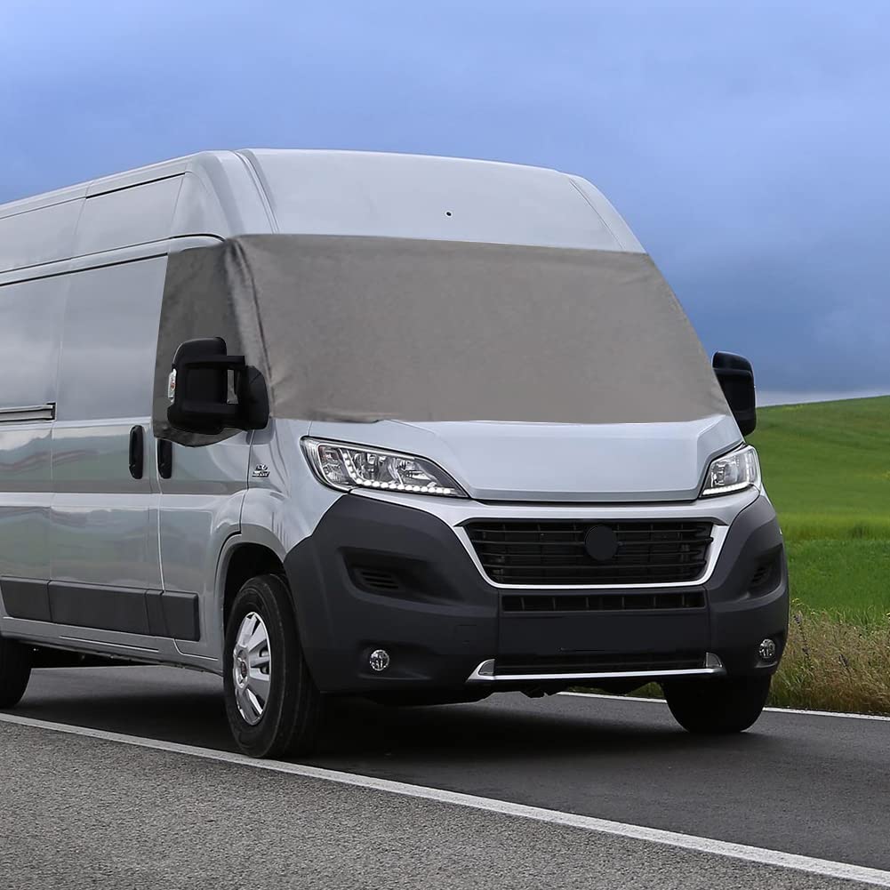 Zonnescherm voor camper, voorruitafdekking voor F-iat Ducato 06 , Heavy Duty 600D Oxford, voorruitafdekking, thermische mat, camper, uv-bescherming