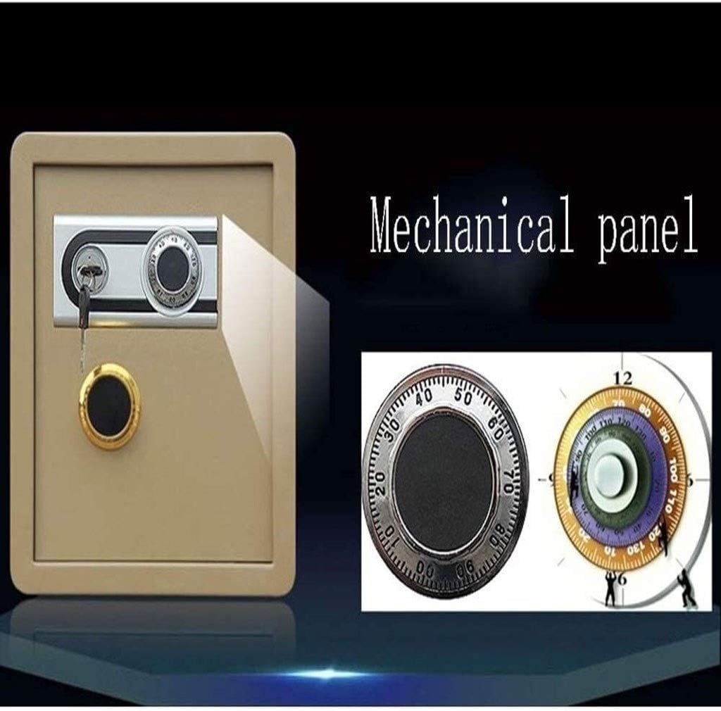 Safes Mechanical Password In-wall Office Medium-sized All-steel Reinforcement 45cm High Safe Deposit Box,Color: Dark Gray safety box