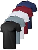 1&sol;5 Pack Workout Shirts for Men Athletic Running Gym Quick Dry Short Sleeve Performance Moisture Wicking T Shirt