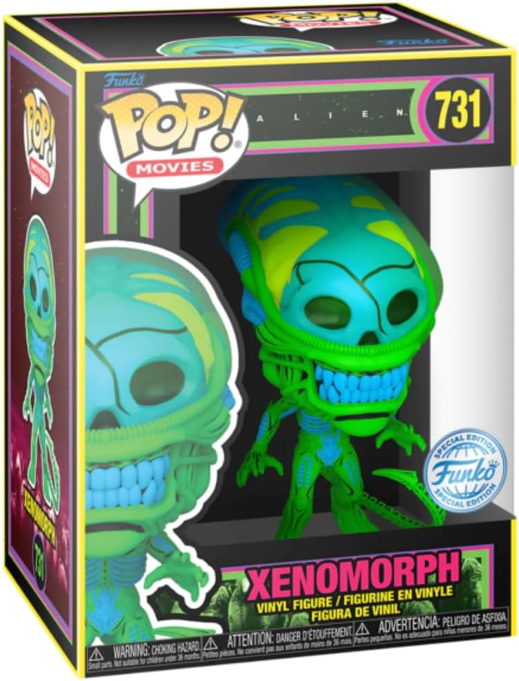 Funko Pop Alien Xenomorph (1979) Blacklight #731 Pop Exclusive Edition