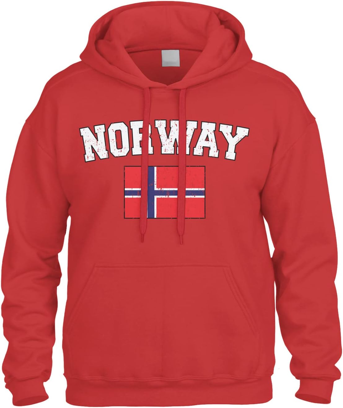 Cybertela Faded Distressed Norwegian Norway Flag Sweatshirt Hoodie Hoody