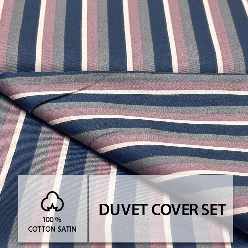 Luxe Dreams Flint Stripes Single Duvet Cover Set, Quilt Cover with 1 Pillowcase - Image 4