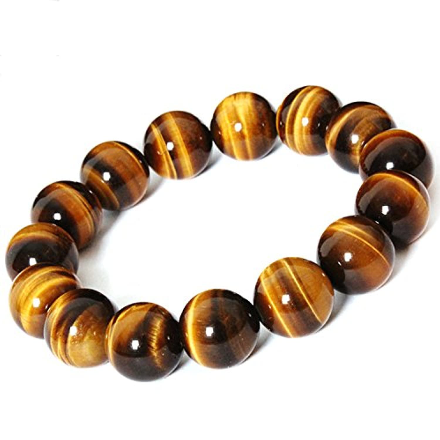 OtherTiger Eye Buddha Bracelets Bangles Elastic Rope Chain Natural Stone Bracelet For Women Men