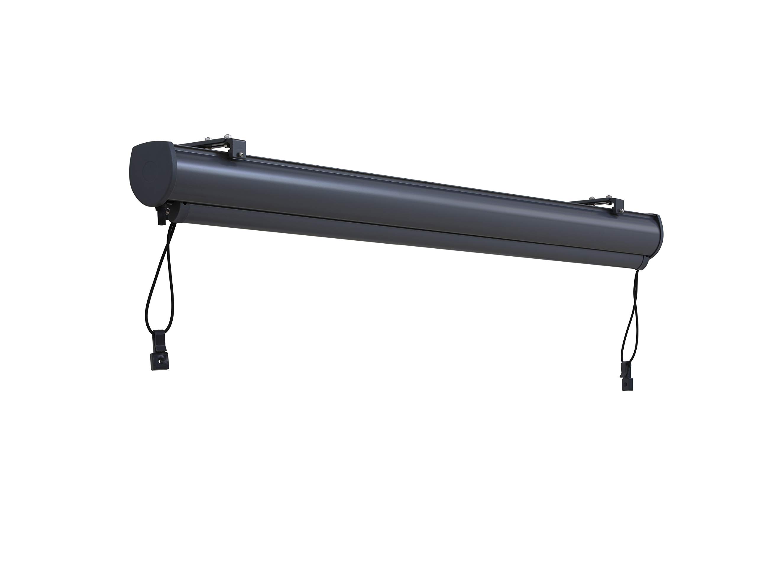 Canopée Store Vertical Rétractable avec Coffre, Store Enrouleur Exterieur avec Manivelle pour Balcon, Terrase, Brise Vue pour Jardin, Gris, 2,5 x 1,6 m (H x L)