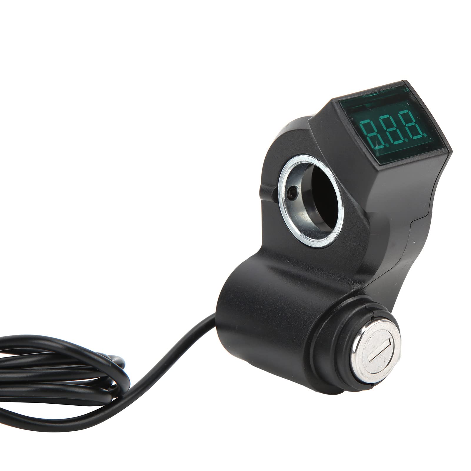 HERCHR Electric Scooter Ignition Lock with 180cm/70.9in Line, 3 Pin Plug One Button Start Scooters Switch Lock Twist Handlebar Grip Display 2 Keys Scooters Key Start Switch for KUGOO M4 E-Scooter