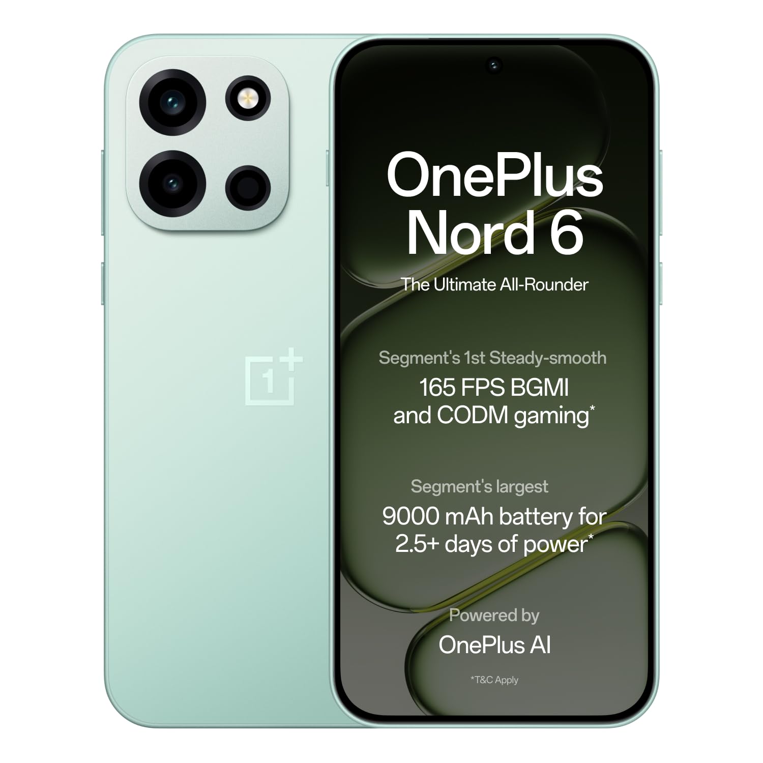OnePlus Nord 6 | 8GB+256GB | Mint Green | Snapdragon 8s Gen 4 | Segmen