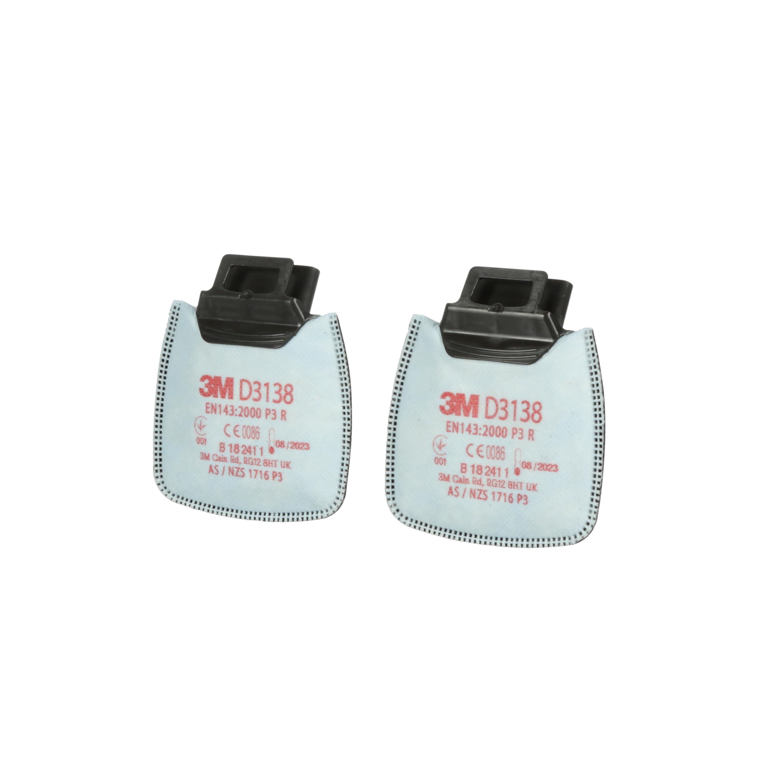 3M Secure Click P3 R D3138 Filtro de partículas | Con Alivio de Niveles Molestos de Vapores Orgánicos, Gases Ácidos y Ozono