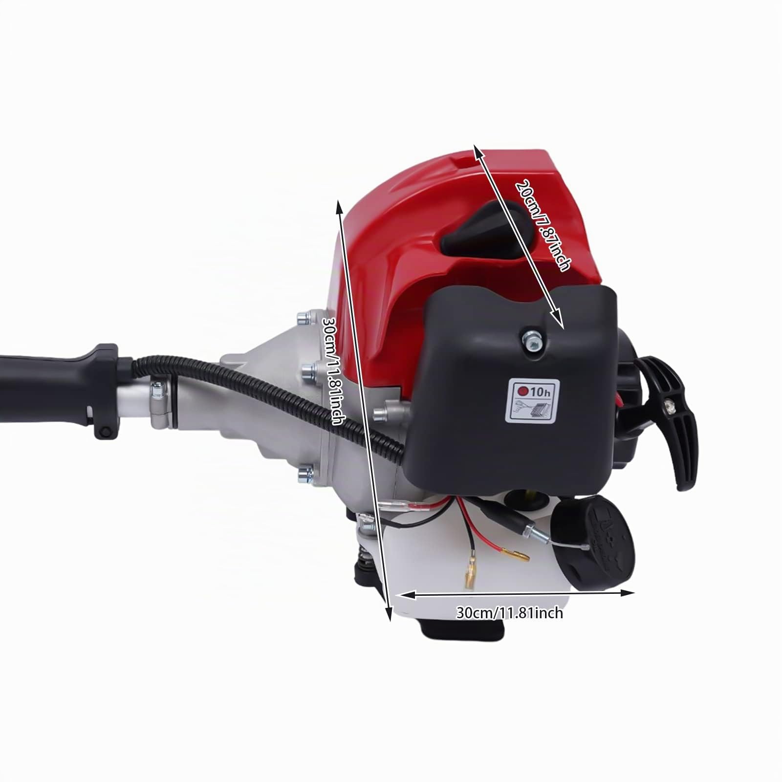 52cc Benzin-Heckenschere und Gartensäge mit Langer Reichweite, 4IN1 Motorsense Hochentaster Heckenschere Kettensäge zum Schneiden und Sägen von Rasenkanten, Rasen